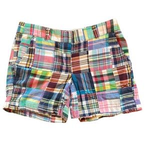 J CREW 100% Cotton City Fit Madras Shorts 0